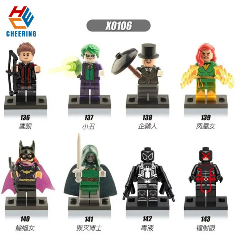 

X0113 Single Sale Super Heroes Scarecrow Catwoman Deadshot Harley Quinn Joker Two Face Building Blocks Gift Toys Model Children