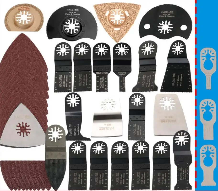 

100 pcs oscillating multi tool saw blades fit for Multimaster power tools as Fein, Dremel etc, for cutting wood metal,