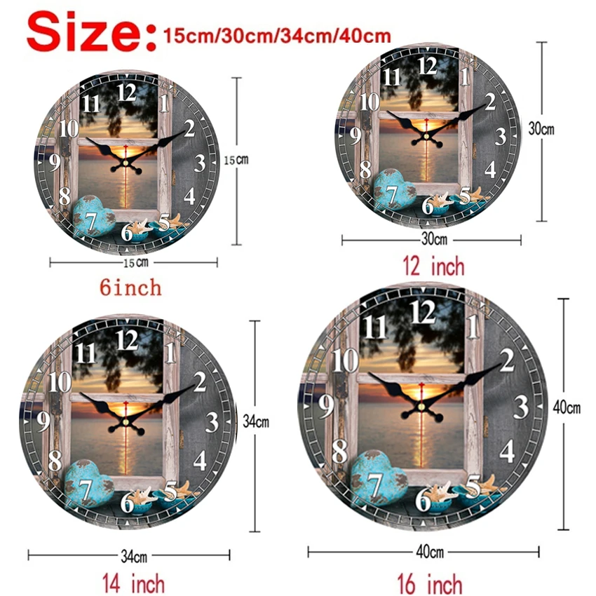 Reloj de pared silencioso con diseño de escena nocturna Vintage para la cocina, baño, decoración del hogar, arte de pared, reloj de pared grande, No sonido de tictac Reloj de pared silencioso con diseño de escena nocturna Vintage para la cocina, baño, decoración del hogar, arte de pared, reloj de pared grande, No sonido de tictac