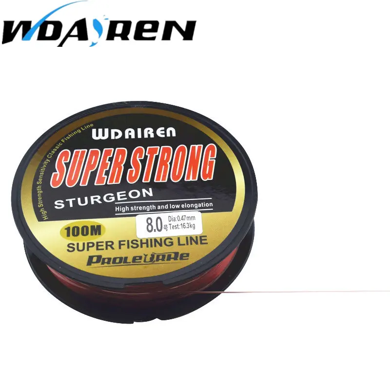 WDAIREN 100 M فلوريد خيط صنارة الصيد الأحمر/واضح لونين 4-32LB الكربون الألياف زعيم خط صنارة صيد السمك بذبابة الصيد الصناعية pesca FA-476