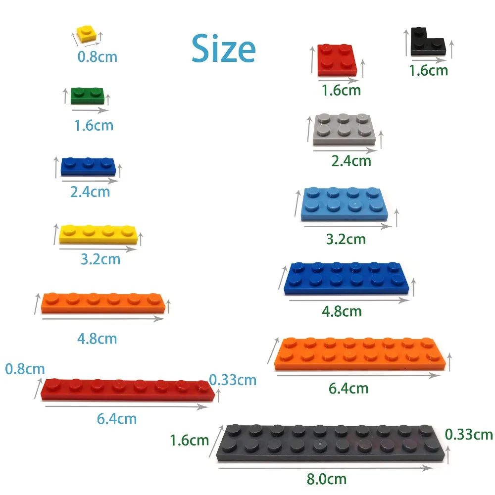 200 stücke dicke 2x3 DIY Bausteine Figuren Ziegel Punkte pädagogische Plastiks pielzeug für Kinder Größe kompatibel mit Wahl