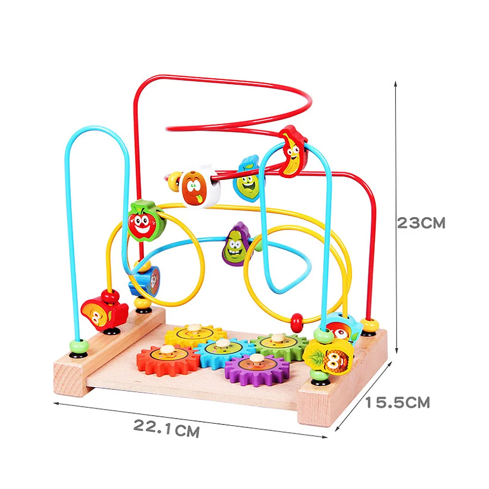 Развивающие деревянные математические игрушки счетные круги из бисера Abacus проволока лабиринт американские горки для малышей для детей подарок на день рождения