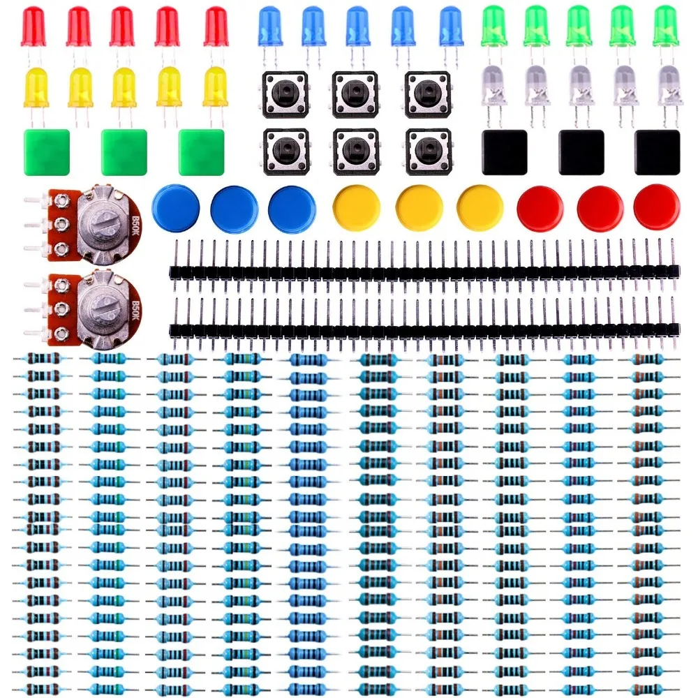 Elegoo Electronics Component Pack With Resistors, Leds, Switch
