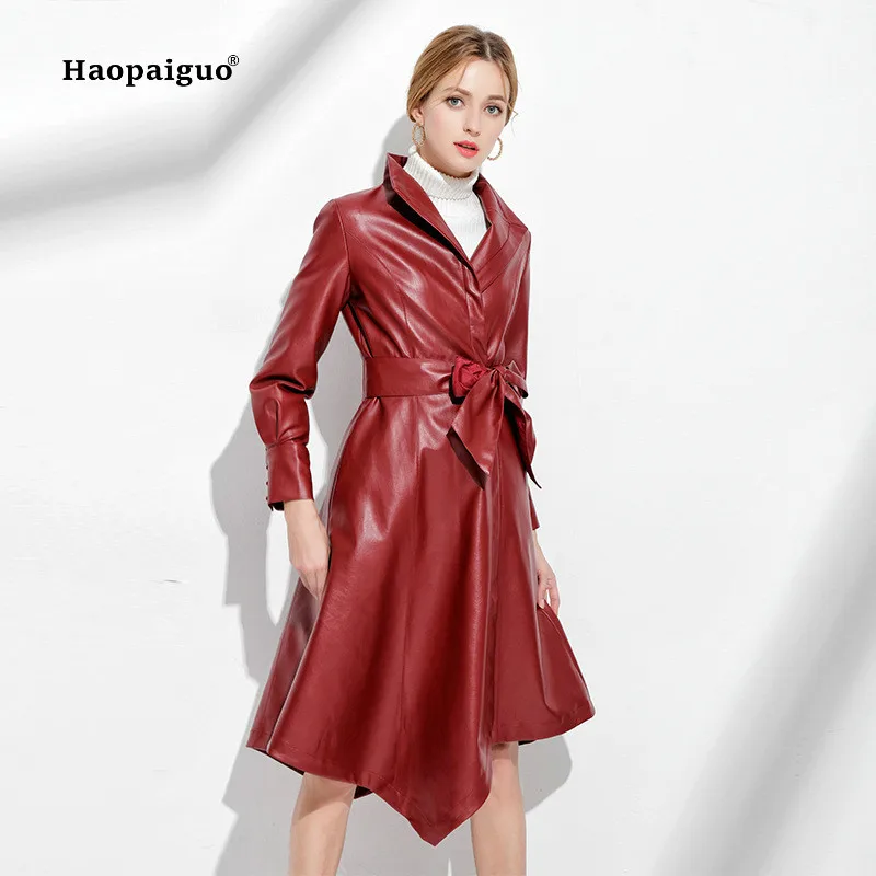 Fashion Autumn Winter Women Coats 2018 Red Black Casual