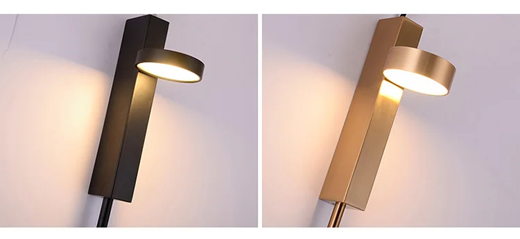 Interruptor de Luz Nordic Moderno Parede Luxo Regulável Simples Sala Estar Corredor Quarto Personalidade Criativa Lâmpada Cabeceira Mod. 130117 7 Nordic moderno interruptor de luz parede luxo