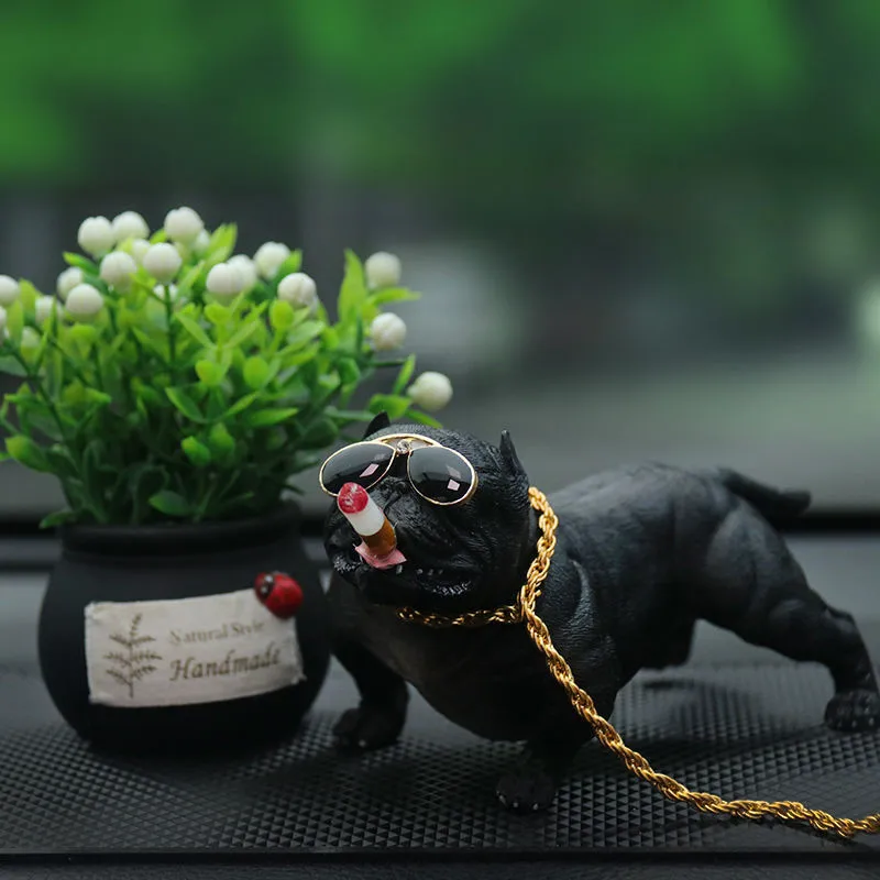 1/6 Имитация животных милый щенок американская Bully Pitbull салон автомобиля кукла