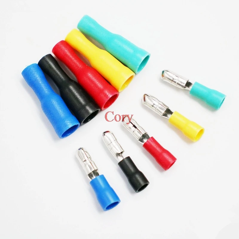 Hembra Cable bala Crimp Terminal Conectores de cable. 25 conjuntos 4mm Macho