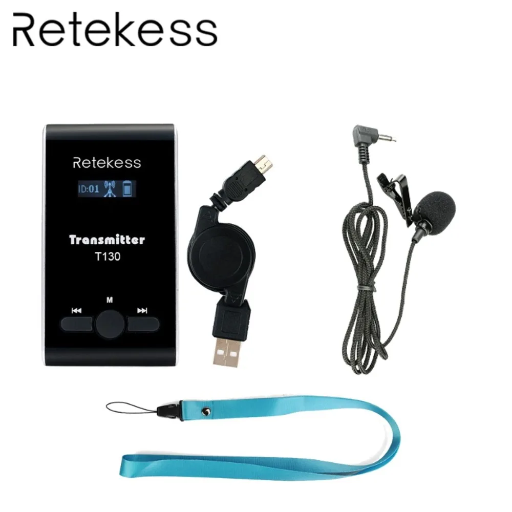 Retekess Tour Guide System T130U Set - 5 Sender + 120 Empfänger + Ladekoffer
