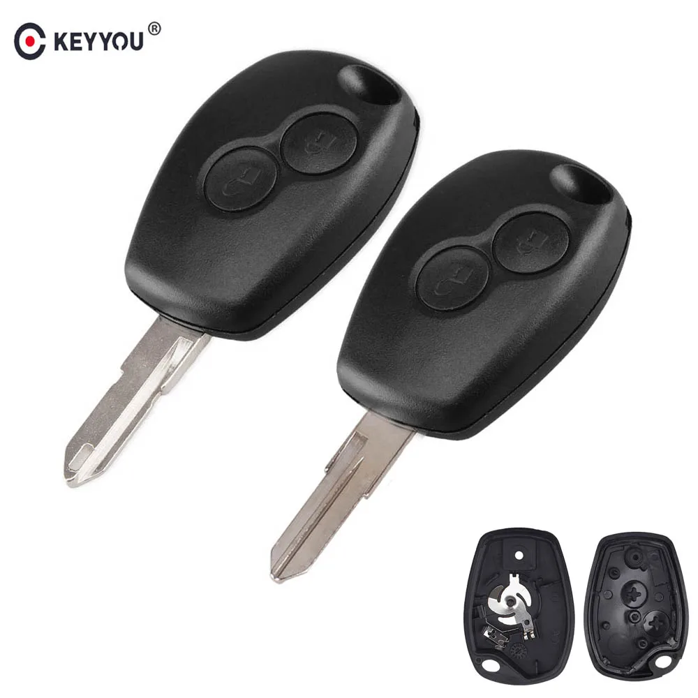 KEYYOU 2BTN чехол для дистанционного ключа автомобиля для Renault Megane модус Espace Лагуна Duster Logan Clio Twingo DACIA 3 для NISSAN ALMERA