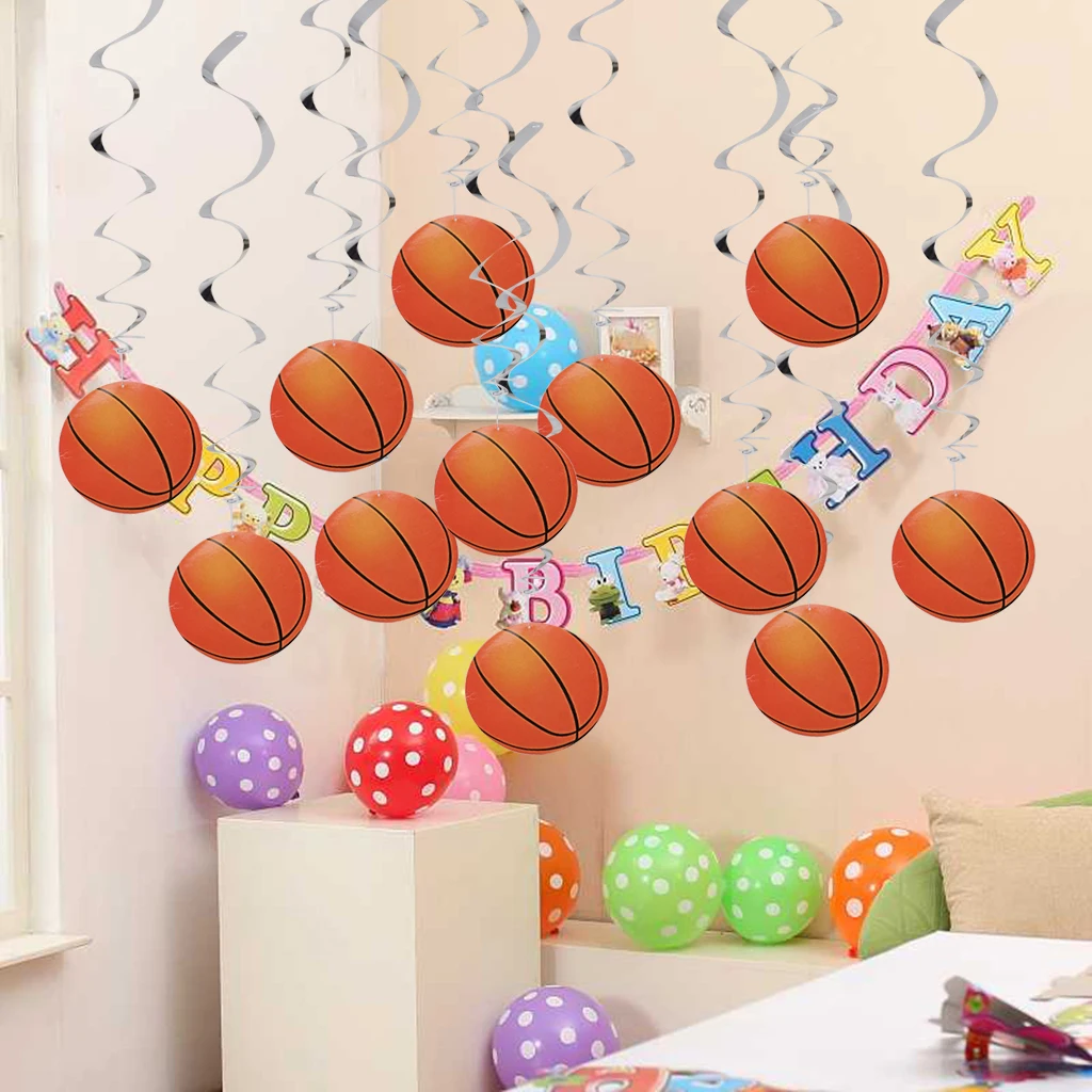 12pcs Basketball Hanging Swirls School Sport Party Celebration Decoration Holiday DIY Party Supplies 12pcs Basketball Hanging Swirls School Sport Party Celebration Decoration Holiday DIY Party Supplies