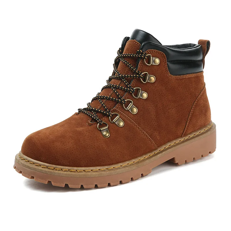 

Men's retro straps Martin boots England artificial leather desert outdoor tooling men's shoes training military boots