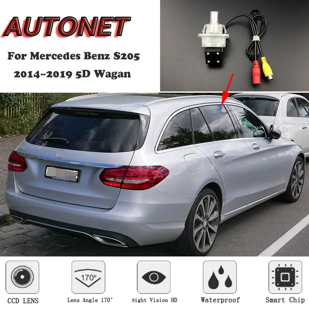 

AUTONET Backup Rear View camera For Mercedes Benz S205 2014 2015 2016 2017 2018 2019 5D Wagan Night Vision/license plate camera