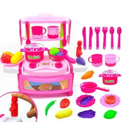 Детская забавная игрушка для ролевых игр, набор посуды для обеденного стола с акусто-Оптической игрушкой для раннего образования для детей