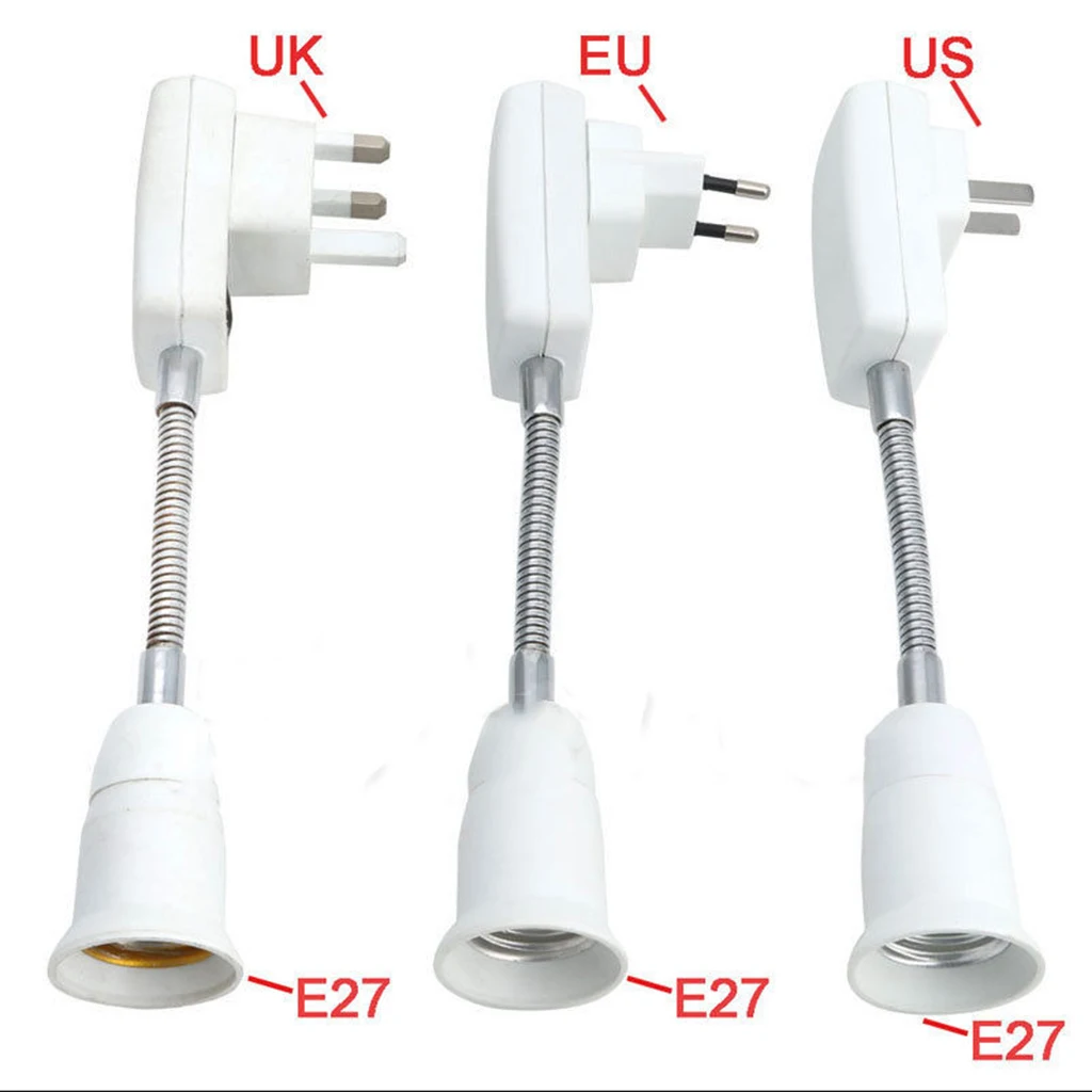 E27 To UK Plug Bulb Base Adaptor LED Halogen Light Extend Socket Lamp Holder