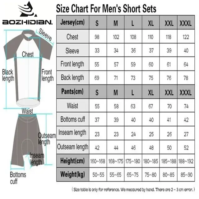 Specialized Jersey Size Chart