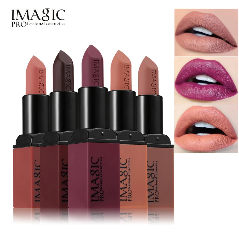 

IMAGIC Velvet Matte 6 Colors Lip Stick Silky Temptation Rouge Waterproof Long-lasting Batom Hot Sexy Colors Lipstick Make Up