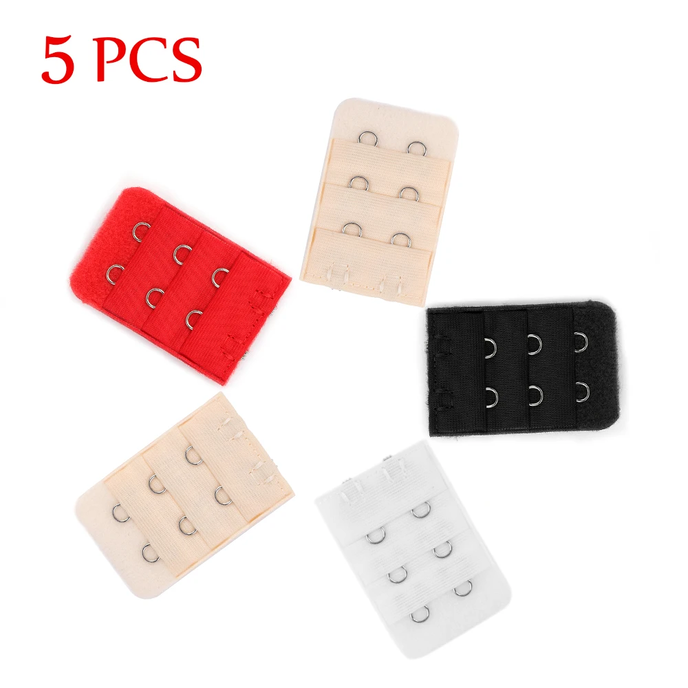 Случайный цвет! 5 шт. Женский мягкий удобный бюстгальтер 2x3 крючка нижнее белье