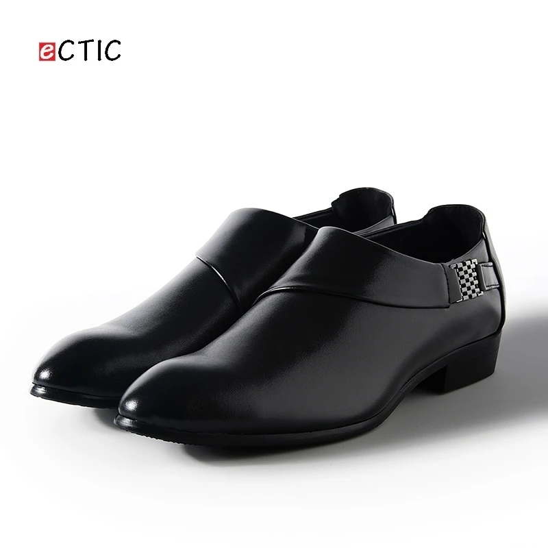 ECTIC/Новинка года; дизайнерская мужская кожаная обувь на плоской подошве в деловом стиле; Мужские модельные броги; оксфорды; мужские ботинки с декоративной застежкой; zapatos hombre