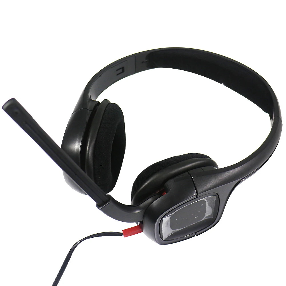 Classic Black Headset Deep Bass Adjustable Headband Velvet Earmuff