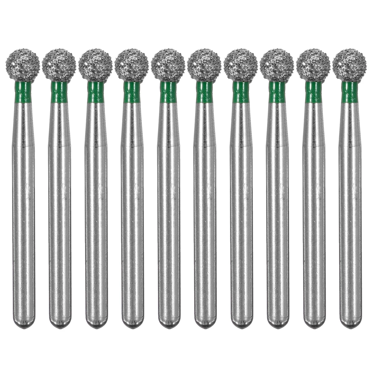 10pcs Dental Diamond Burs Drill Polishing Smoothing Whitening Flat-end Tapered Medium FG 1.6mm High Handpiece BR-30C