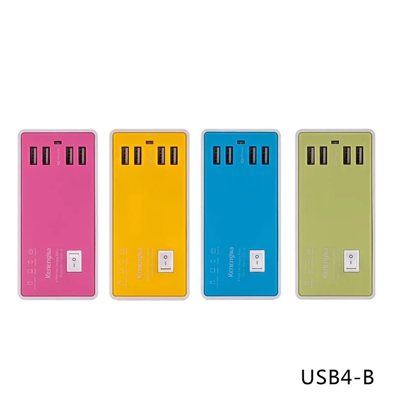 Продажа Быстрая зарядка 4USB порты и разъёмы розетки универсальный USB мощность полосы портативный зарядное устройство Travel Adapter удлинитель патч панел...