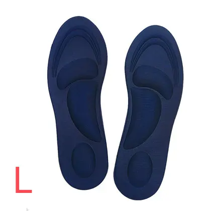 Leyou ортопедические стельки, поддержка супинатора, 4D стельки, спортивные ортопедические стельки для ухода за ногами, массажные стельки для мужчин и женщин - Цвет: Dark Blue-L