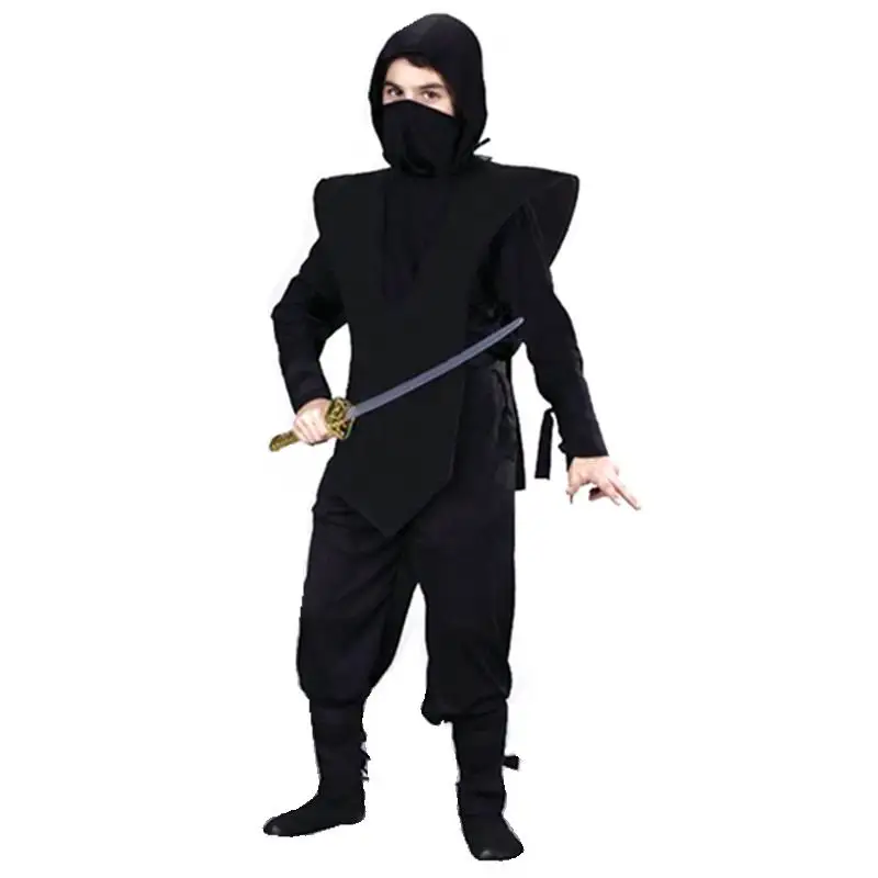 105 190cm Adult Black Martial Ninja Clothes Suit Halloween Cosplay 