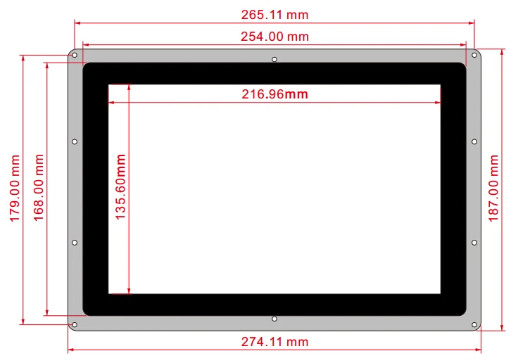 10.1inch-HDMI-LCD-B-with-Holder-dimension