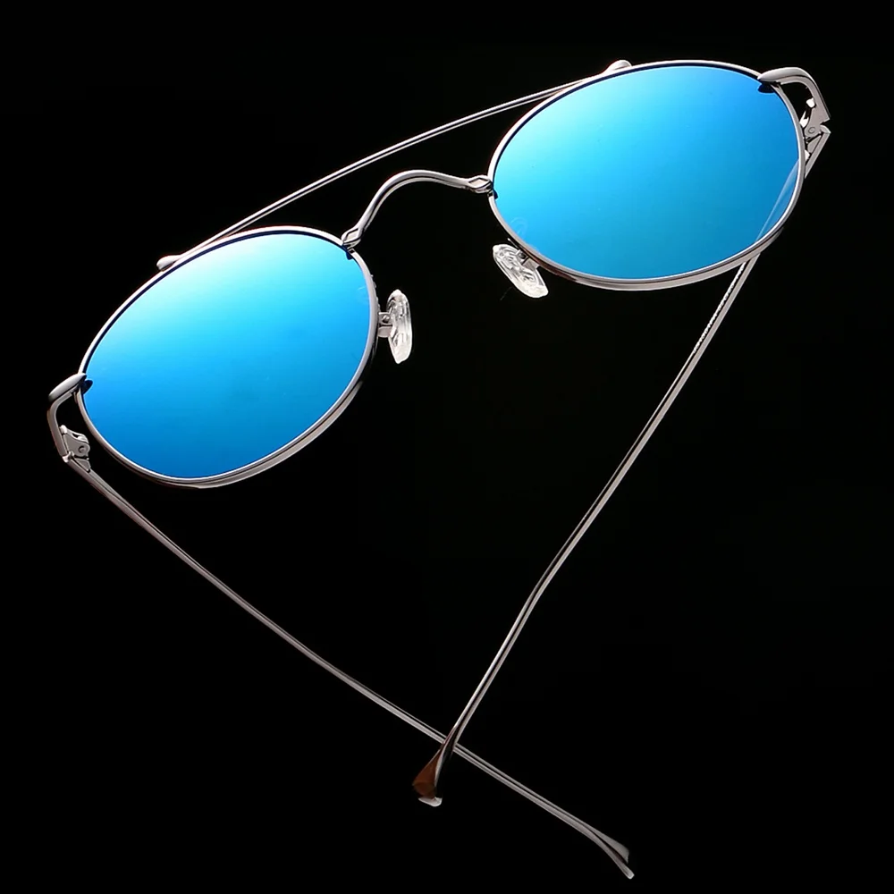 Luxury high quality round frame sunglasses for women 1301 (2)