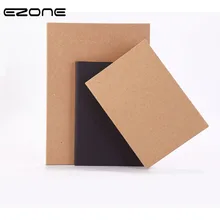 EZONE Creatine Trends Notebook Kraft Black Cardboard Paper Note Book Line Dot Matrix Grid Blank Pages