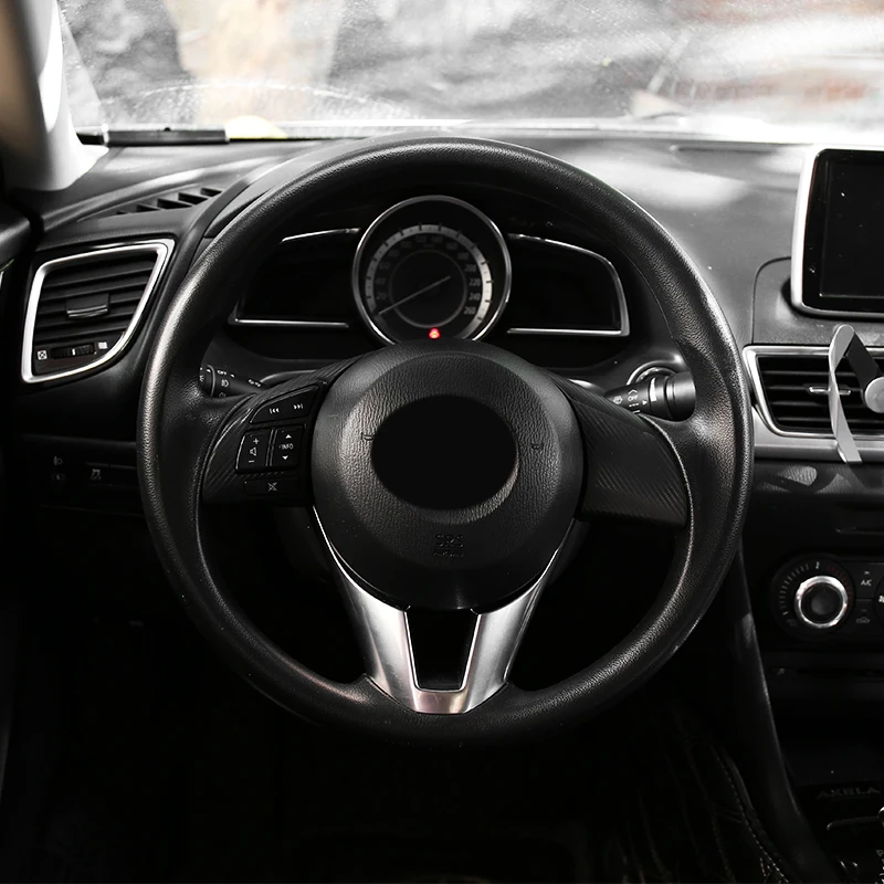 Для Mazda 3 M3 Axela 2014 2015 2016 хромированная внутренняя панель рулевого колеса