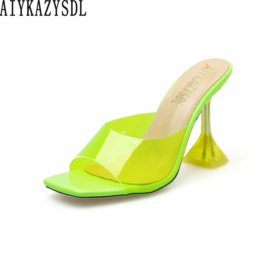 clear neon shoes