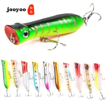 Popper Lures Bait 10 Colors 8cm/11.5 G Artificial Bionic Minnow Fish Bait Black Hook Plastic Hard Bait Fishing Gear jooyoo