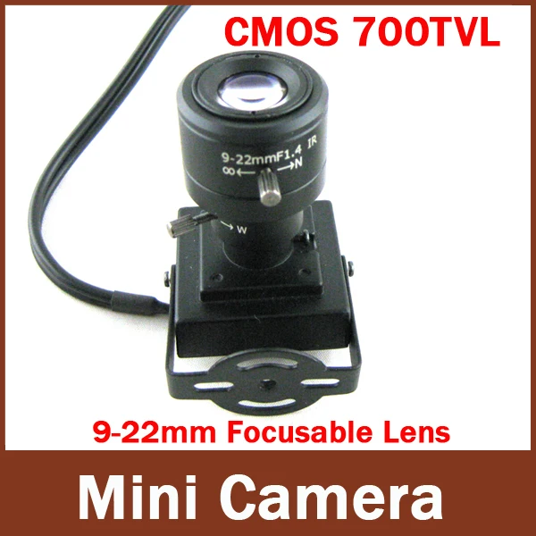Mini Indoor Camera 9 22mm Manual lens 1/4'' CMOS HD 700TVL Security