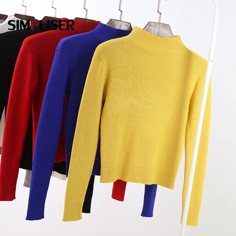Turtleneck Pullovers Femme 2018 Knitted Sweater Women Winter Pull Knitting Tops Long Sleeve Ladies Vintage Sweaters | Женская одежда