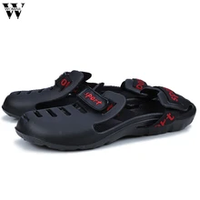 Летние модные тапочки; мужские повседневные тапочки; пляжные шлепанцы; удобные сандалии; повседневная мужская обувь