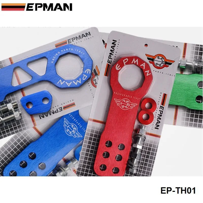 Cnc البليت الألومنيوم سباق المصد الأمامي + الخلفي هوك سحب مجموعة EP-TH01Q