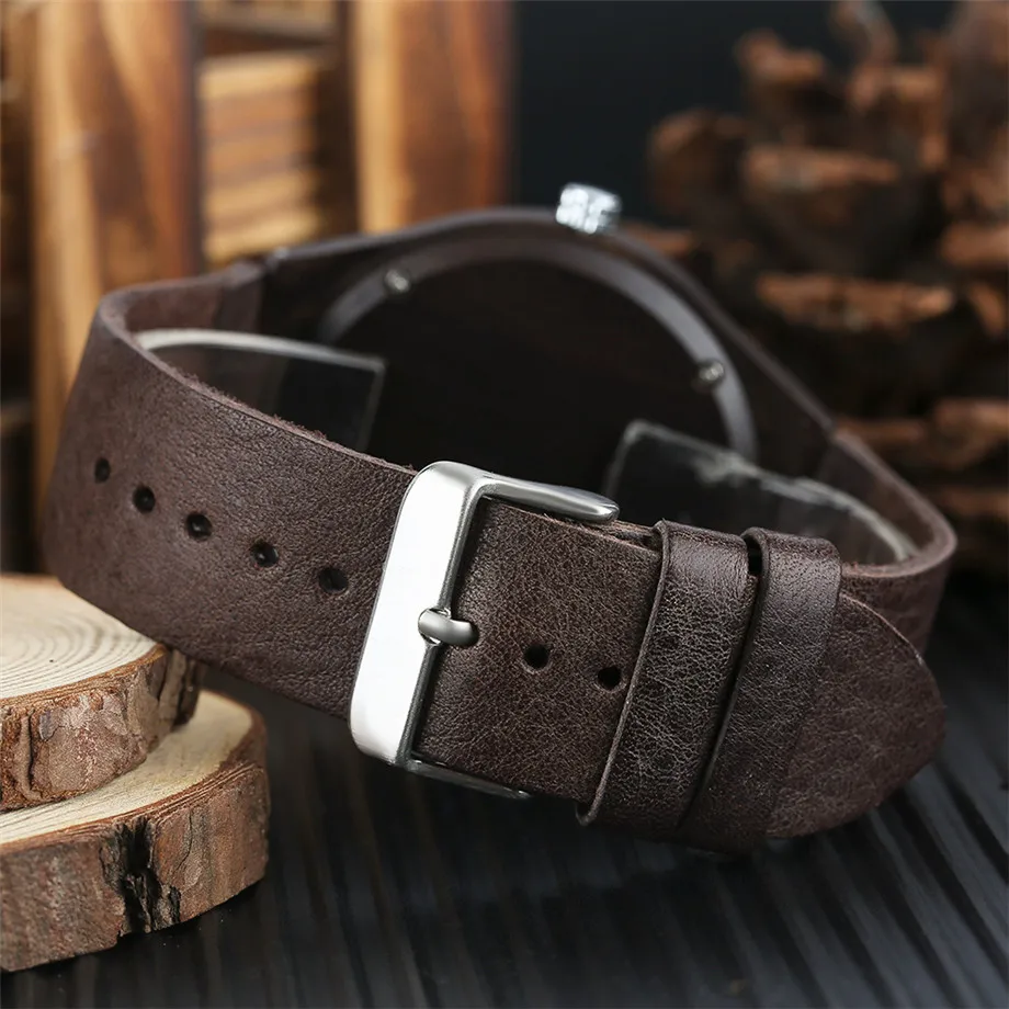 2017 Creative Carbon Black Face Wooden Watches for Men Women Gifts Handmade Bamboo Wristwatches Fashion Sport Quartz Watch Male (2)