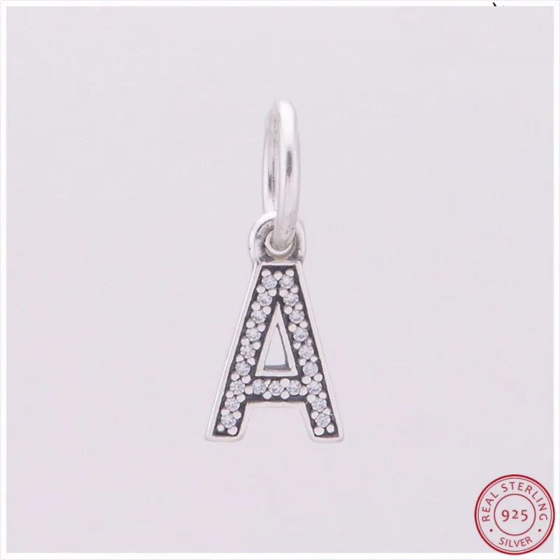 

Dazzing Trendy Pendants Letter 'A' with Clear CZ DIY Fit PANDORA Charms Silver 925 Original for Women Jewelry Making LW350A