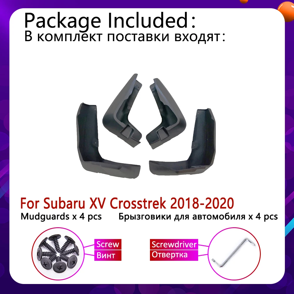 4 шт. переднее заднее крыло автомобиля для Subaru XV crosstrek 2018 2019 2020 брызговик щиток