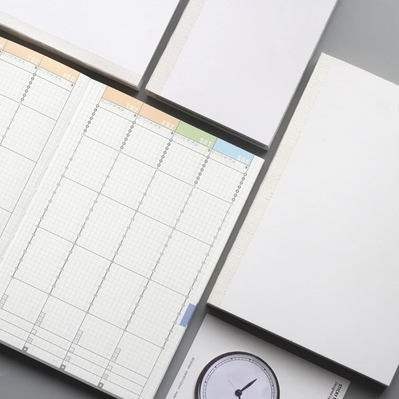 Fromthenon Undated Daily Weekly Monthly Planner Refill Agenda For Hobonichi Notebook Grid Bullet Journal A5A6 School Stationery