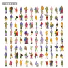 100pcs N Scale 1:160 Painted Figures People Passenger Evemodel P150W 1