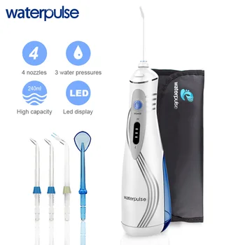 

Waterpulse V400 Irrigator Portable Oral irrigator With Travel Bag 240ML Dental Flosser 4tips Oral Water Irrigation Tooth Flosser