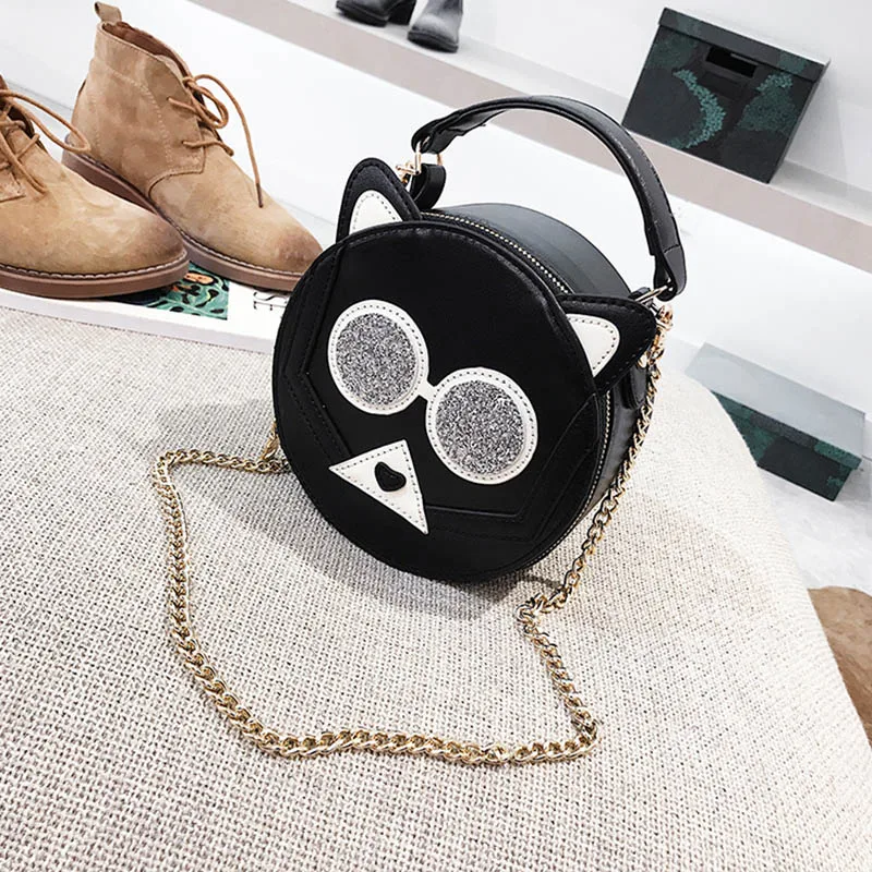 Women Patchwork Handbag Female Leather Roll Circular Bag Famous Crossbody Shoulder Bags Animal Chains Fashion Tote Sac SS7316 (21)