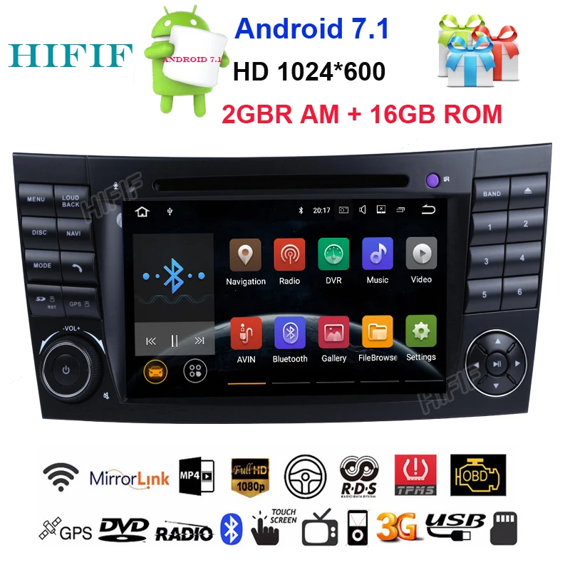 Clearance HIFIF 2Din 7 Inch Android Car DVD Player Video For E-Class/W211/Mercedes/Benz/CLK/G-Class/W463/CLS/W219 Wifi GPS Radio Free Maps 0 Clearance HIFIF 2Din 7 Inch Android Car DVD Player Video For E-Class/W211/Mercedes/Benz/CLK/G-Class/W463/CLS/W219 Wifi GPS Radio Free Maps 0