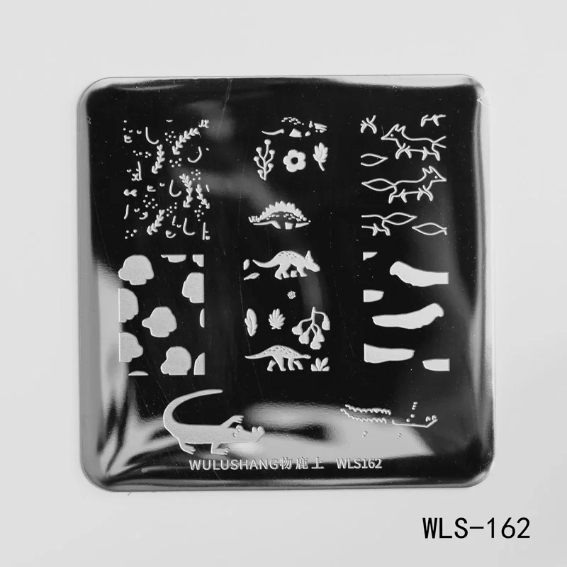 Весна Дерево серии ногтей штамповки пластины цветок лист шаблон квадратная пластина с изображениями для нейл-арта - Цвет: WLS162