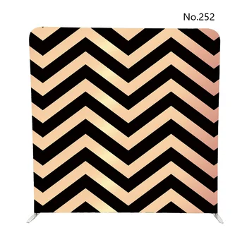 

No.252 Trendy rose gold chevron patterned on black background for fabric pillowcase backdrop