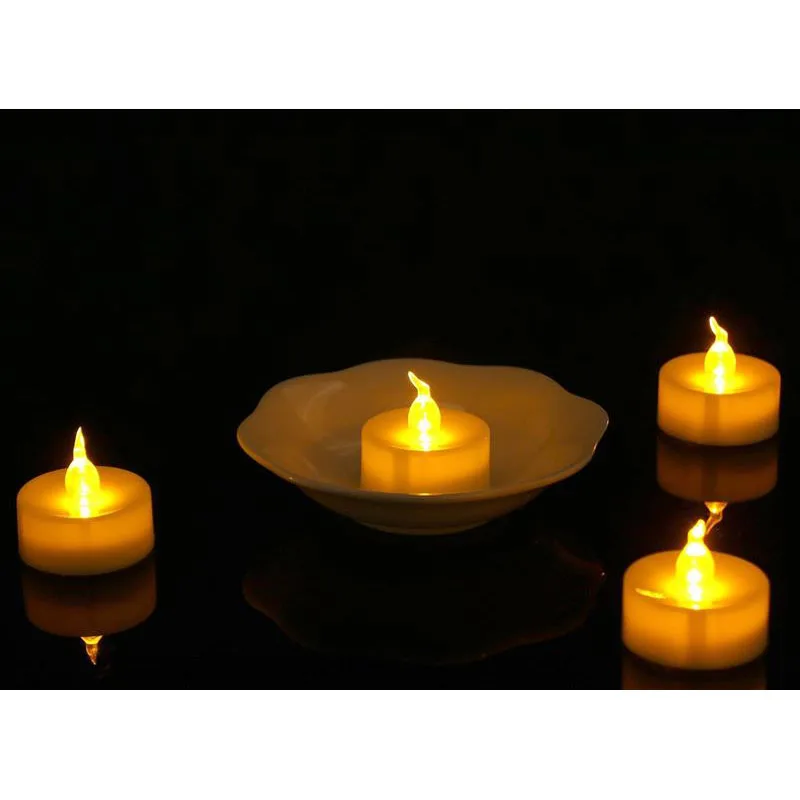 24 шт. в комплекте, чайный светильник, мерцающий, беспламенный светодиодный, электрические свечи bougie velas chandelle, свадебные украшения