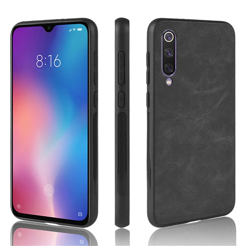 

For Xiaomi Mi 9 Case For Xiaomi Mi9 Explore Luxury PU Leather Hard Back Cover Case For Xiaomi Mi 9 SE 9SE Mi9SE Full Phone Cases