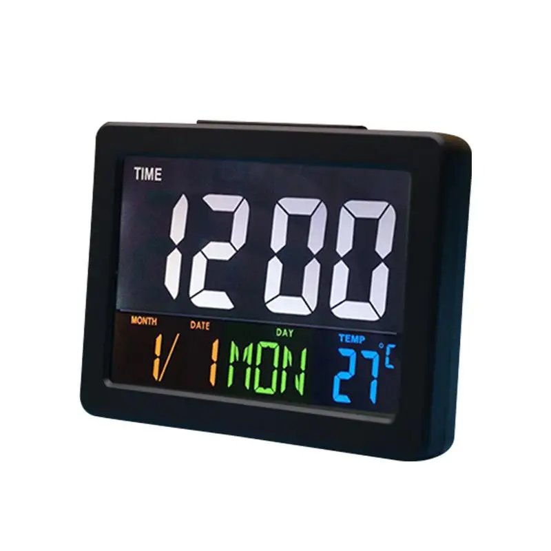 

LED Mirror Alarm Clock Digital Snooze Table Clock Wake Up Light Electronic Large Time Temperature Display Home Decoration Clock